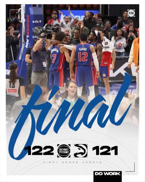 亚博体育 康宁汉姆再三双活塞险胜老鹰 黄蜂大捷走路者